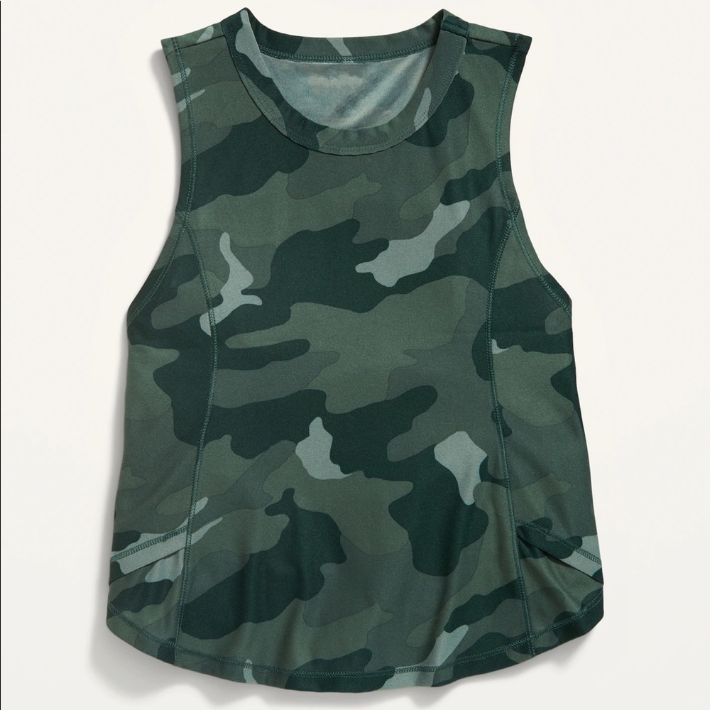 Old Navy Kids Green Camouflage Tank Top